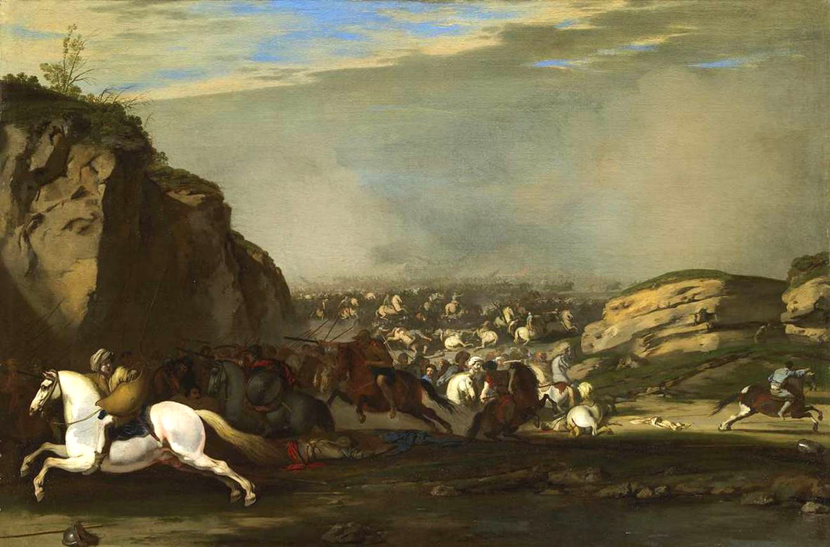 cavalry battle between turks and christians